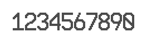 10×16数字点阵字体 ddN1016AA1645