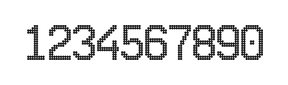 10×16数字点阵字体 ddN1016AA1673
