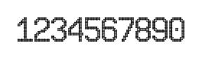 10×16数字点阵字体 ddN1016AA1674