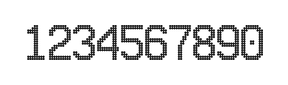 10×16数字点阵字体 ddN1016AA1677