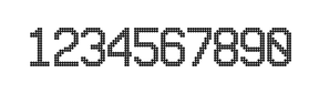 10×16数字点阵字体 ddN1016AA1683