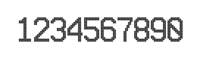 10×16数字点阵字体 ddN1016AA1690