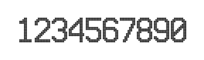 10×16数字点阵字体 ddN1016AA1695