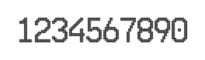 10×16数字点阵字体 ddN1016AA1722