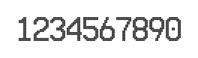 10×16数字点阵字体 ddN1016AA1727