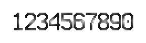 10×16数字点阵字体 ddN1016AA1732