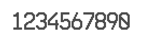 10×16数字点阵字体 ddN1016AA1733