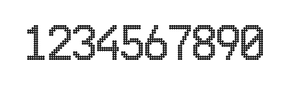 10×16数字点阵字体 ddN1016AA1738