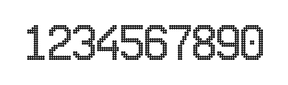 10×16数字点阵字体 ddN1016AA1767