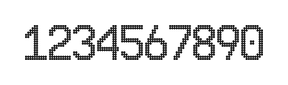 10×16数字点阵字体 ddN1016AA1784