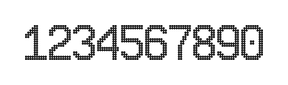 10×16数字点阵字体 ddN1016AA1787
