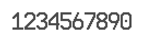 10×16数字点阵字体 ddN1016AA1805