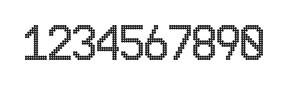 10×16数字点阵字体 ddN1016AA1810