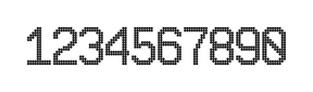 10×16数字点阵字体 ddN1016AA1811