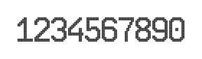 10×16数字点阵字体 ddN1016AA1822