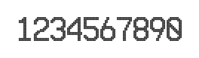 10×16数字点阵字体 ddN1016AA1824