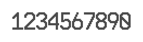 10×16数字点阵字体 ddN1016AA1833