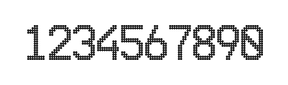 10×16数字点阵字体 ddN1016AA1892