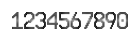 10×16数字点阵字体 ddN1016AA1893