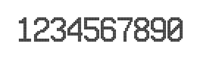 10×16数字点阵字体 ddN1016AA1899