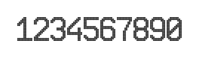 10×16数字点阵字体 ddN1016AA1909