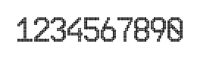 10×16数字点阵字体 ddN1016AA1910