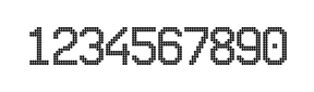 10×16数字点阵字体 ddN1016AA1919