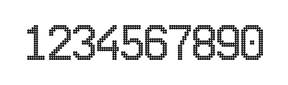 10×16数字点阵字体 ddN1016AA1933