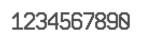 10×16数字点阵字体 ddN1016AA1957