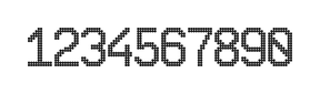 10×16数字点阵字体 ddN1016AA1975