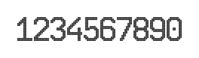 10×16数字点阵字体 ddN1016AA1984
