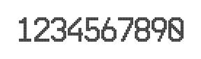 10×16数字点阵字体 ddN1016AA1986