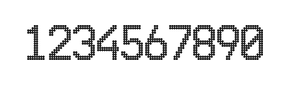10×16数字点阵字体 ddN1016AA1988