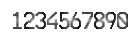 10×16数字点阵字体 ddN1016AA1993