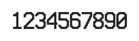 10×16数字点阵字体 ddN1016AB0013