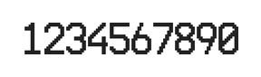 10×16数字点阵字体 ddN1016AB0121