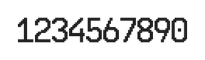 10×16数字点阵字体 ddN1016AB0215