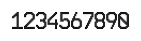 10×16数字点阵字体 ddN1016AB0240
