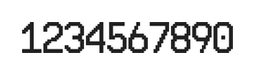 10×16数字点阵字体 ddN1016AB0360
