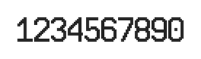 10×16数字点阵字体 ddN1016AB0460