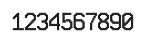 10×16数字点阵字体 ddN1016AB0476