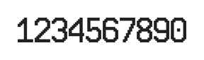10×16数字点阵字体 ddN1016AB0481
