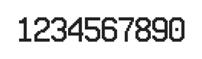 10×16数字点阵字体 ddN1016AB0501