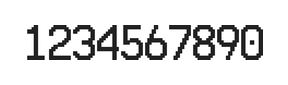 10×16数字点阵字体 ddN1016AB0521