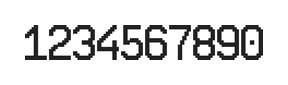 10×16数字点阵字体 ddN1016AB0627