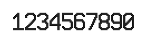 10×16数字点阵字体 ddN1016AB1005