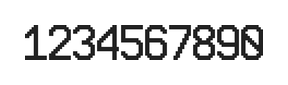 10×16数字点阵字体 ddN1016AB1015