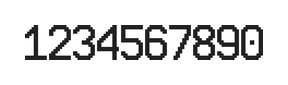 10×16数字点阵字体 ddN1016AB1038
