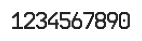 10×16数字点阵字体 ddN1016AB1065