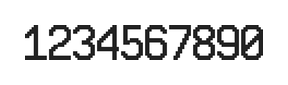 10×16数字点阵字体 ddN1016AB1090